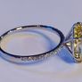 14k Gold ring with 2.29 ct Lab-Grown Diamond, 2.11 ct main yellow diamond cerified by IGI and Laser inscripted Image 6