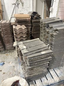 Salvaged roof tiles