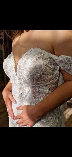 Essence of Australia Wedding Dress, Veil & Overskirt