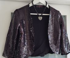 Miss Selfridge sequinned bolero Sz 8UK