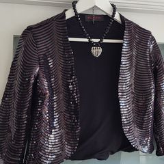 Miss Selfridge sequinned bolero Sz 8UK