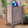 Farmhouse End Table, Set of 2, Square Night Stand with USB Ports and Outlets, 3 Tiers End Table Side Table with Storage Cabinet and 2 Drawers Image 6