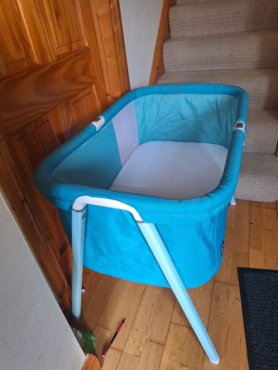 Chicco mint green baby cot
