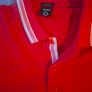 BOSS Hugo Boss Men's Paddy Polo Shirt Red Tipped Striped Collar Size XL Image 3
