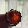 Rare Vintage Polish Rytosztuka Silver & Baltic Amber Ring Image 9