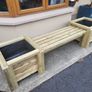 wooden planter with bench Image 4