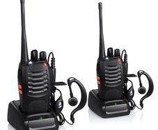 2 x Baofeng BF-888S UHF Walkie Talkie 2 Way Long Range Radio + Earpiece UK Charger