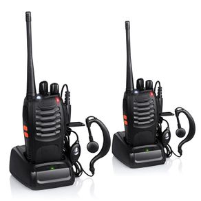 2 x Baofeng BF-888S UHF Walkie Talkie 2 Way Long Range Radio + Earpiece UK Charger