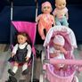 Two toy doll prams and 4 baby dolls Image 7