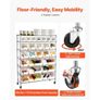 26 Organizer Bins, Bin Rack Storage Steel Wire Shelving System with Wheels, Mobile Tool Organizer for Garage, Warehouse, Office, Restaurant, Classroom, Kitchen Image 5