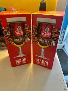 Set of limited edition madri pint glasses