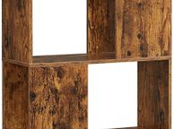 main image for ad _Bookcase, symmetrical design, open compartments, storage cabinet, for office, living room, bedroom, 60 x 24 x 127 cm, vintage brown