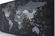 World Map XXL Speed Gaming Mouse Pad Mouse Mat - 900 x 400 x 3mm - XXL mousepad - Table mat large size - improved precision and speed - Design Planisphere