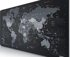 World Map XXL Speed Gaming Mouse Pad Mouse Mat - 900 x 400 x 3mm - XXL mousepad - Table mat large size - improved precision and speed - Design Planisphere
