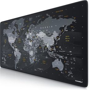 World Map XXL Speed Gaming Mouse Pad Mouse Mat - 900 x 400 x 3mm - XXL mousepad - Table mat large size - improved precision and speed - Design Planisphere
