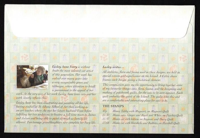 2017 Isle of Man Ivory Manx Cats Commemorative Stamps First Day Cover (FDC)