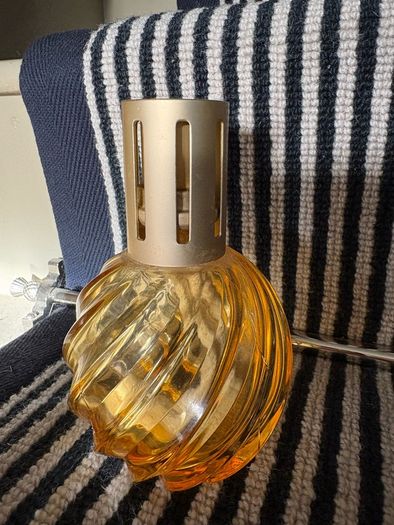 Ashleigh and burwood amber glass oil burner lamp