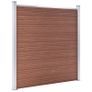 WPC Fence Set 6 Square + 1 Slanted 1138x186 cm Brown Image 3
