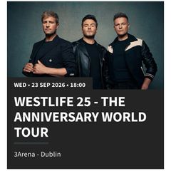 Westlife Wednesday Standing ticket