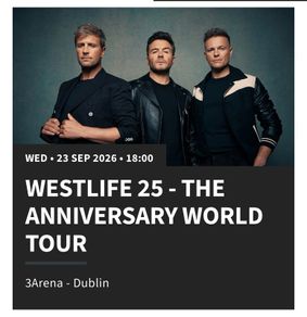Westlife Wednesday Standing ticket