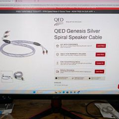 QEQ genesis silver spiral speaker cable
