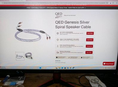 QEQ genesis silver spiral speaker cable