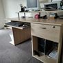 Wooden Office Desk For The Professional Person - Lots Of Space For Your Laptop Desktop Printer Scanner Phones Office Stationary etc Image 2