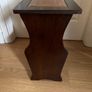 Vintage Mahogany Magazine Rack Table with Leather Top Image 3