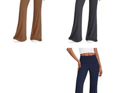 Brand New REORIA Women's Solid Color Leggings Flared Pants Gym