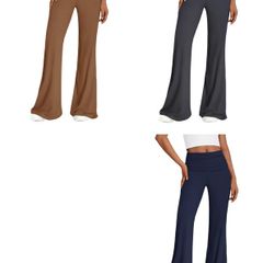 Brand New REORIA Women's Solid Color Leggings Flared Pants Gym