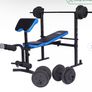 Pro Fitness Folding Workout Bench with Weights Image 2