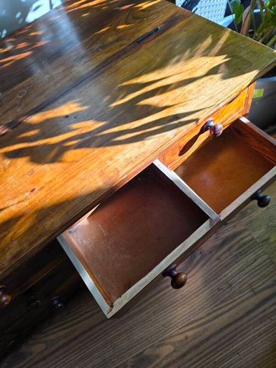 Large solid hardwood coffee table.