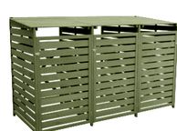 main image for ad Wheelie Bin Cover  3 Bay Forest Green