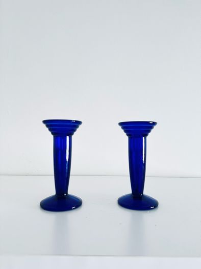 cobalt blue candle holder