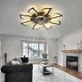 Ceiling Fan with Light and Remote Control, Dimmable Bedroom Fan, 6-Speed Settings, Suitable for Bedrooms, Living Rooms, and Kitchens - White Image 7