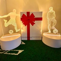 2x Football player 3D Visualisation Light Lamp - Plug-In