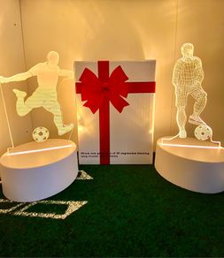 2x Football player 3D Visualisation Light Lamp - Plug-In
