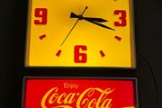 Coca Cola Lighted Clock Sign Very Rare 80's