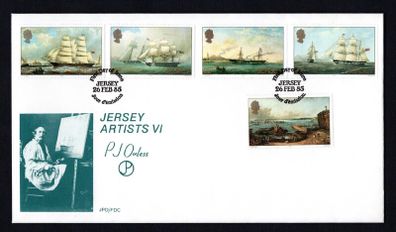 1985 Jersey Paintings by Phillip John Quless Commemorative Stamps First Day Cover (FDC)