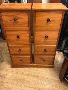 Narrow chest of drawers x2