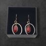 925 Vintage Sterling Silver Red Jasper Earrings Image 10
