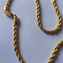 24K Solid Yellow Gold Round Snake Chain