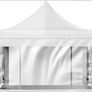 3m x 3m White  Pop-Up Gazebo with Clear Sidewalls & Wheeled Carry Bag Image 2