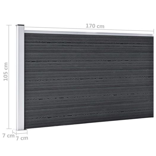 Garden Fence WPC 180x105 cm Grey