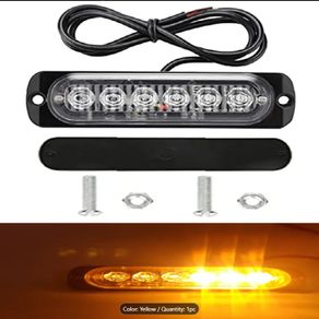 2 X Amber 6 Led Recovery Strobe Grill Breakdown Flashing Light