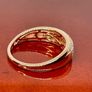Whiter Diamond & Champagne Diamond Ring in 18K Vermeil Rose Gold Plated Sterling Silver Image 8