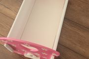 Children toy wooden dolls cot