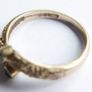 Vintage Solid 9ct Yellow Gold 375, Sapphire Ring - size P - 2,2g Image 5