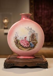 Lovely Vintage 1940's moon flask Vase