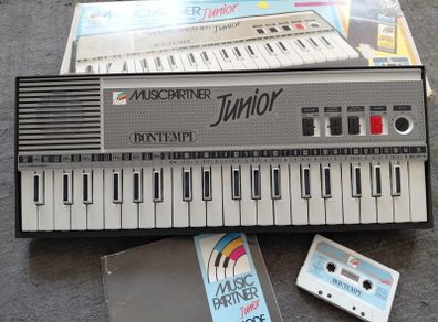 vintage Bontempi junior keyboard with cassette in box